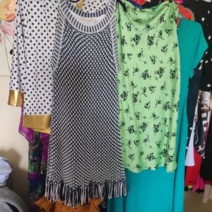 Knit dress Soft Surrounding XL Blue and white